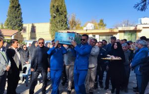 مراسم تشییع پیکر مطهر شهید گمنام در شرکت گاز استان کهگیلویه و بویراحمد